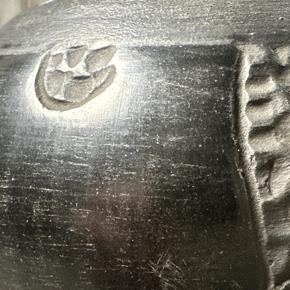 Native American Santa Clara Pottery Vase Black On Black Elephant Silhouette - Picture 12 of 16
